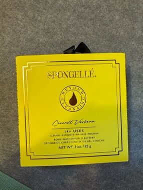 Spongellé Coconut Verbena Exfoliating Body Buffer - Bright Yellow Packaging